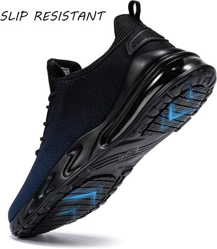 LARNMERN Men Non Slip Work Shoes Waterproof Food Service Sneakers Zapatos Trabajo Antideslizantes Water Resistant Walking Shoes Slip-on, Sky Blue 13 in Saudi Arabia