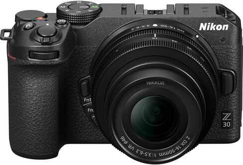 Nikon Z30 Mirrorless Camera with Z DX 16-50mm f/3.5-6.3 VR and 420-800mm f/8 Manual Super HD Telephoto Lens + 128 GB Memory + Extra Battery + Camera Case + More (29pc Bundle) (Renewed) in Saudi Arabia