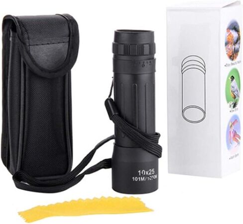 Monoculars for Adults High Power, 10x25 10X Monocular Mini Telescope Waterproof Binoculars Optical Travel Camping Fishing Hiking for Adult Bird Watching Outdoor Travel Binoculars in Saudi Arabia