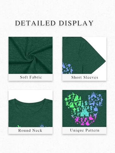 Plus Size Magical Shirts Women Magic Kingdom T Shirts Graphic Tee Cute Holiday Shirt Family Vacation Tops in Saudi Arabia