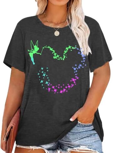 Plus Size Magical Shirts Women Magic Kingdom T Shirts Graphic Tee Cute Holiday Shirt Family Vacation Tops in Saudi Arabia
