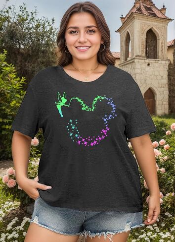 Plus Size Magical Shirts Women Magic Kingdom T Shirts Graphic Tee Cute Holiday Shirt Family Vacation Tops in Saudi Arabia
