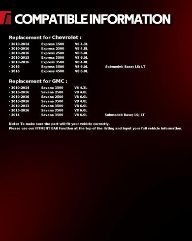 مجموعة وحدة مضخة الوقود الكهربائية Torchbeam FG1093، متوافقة مع Express 1500 2010-2014 V6 4.3L، Express 2500/Savana 2500/Savana 3500/Express 3500 2010-2016 4.8L، 6.0L، Savana 1500 2010-2014 4.3 لتر in Saudi Arabia