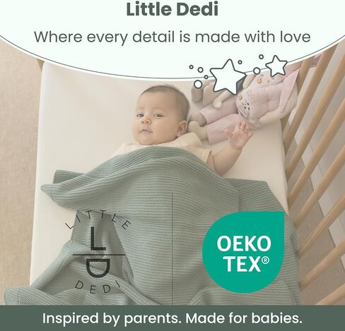 Soft Knit Baby Blanket 30x40 in, Stone – Oeko-Tex Certified, Breathable Swaddle & Receiving Blanket for Newborns, Crib & Stroller, Machine Washable in Saudi Arabia