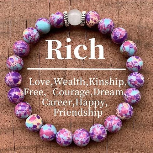 Anxiety Beaded Bracelet Unisex Handmade Natural Crystal Bracelet Purple Aventurine & Tiger Eye Bracelets Good Luck Jewelry in Saudi Arabia