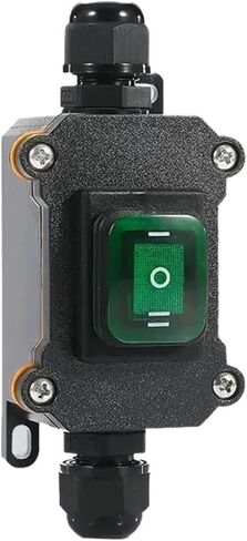Waterproof Switch Waterproof Ship Type switch220V/24V/12V 20A Rain Proof Outside The Electrical roomAmpere boxSecond Gear IP65(Double Green 12-24V,20 PCS) in Kuwait