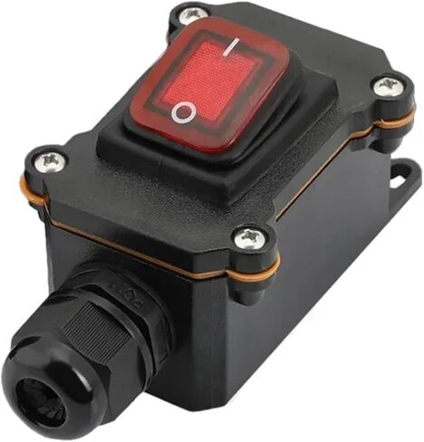 Waterproof Switch Waterproof Ship Type switch220V/24V/12V 20A Rain Proof Outside The Electrical roomAmpere boxSecond Gear IP65(Double Green 12-24V,20 PCS) in Kuwait