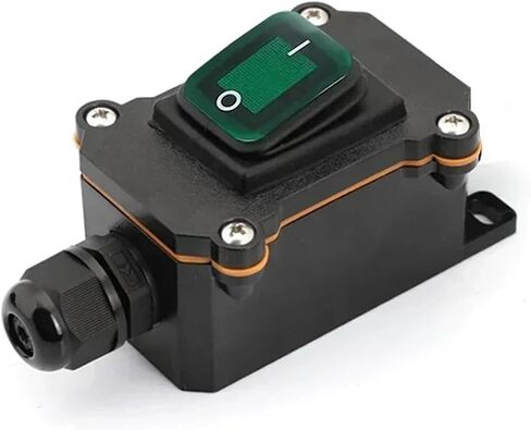 Waterproof Switch Waterproof Ship Type switch220V/24V/12V 20A Rain Proof Outside The Electrical roomAmpere boxSecond Gear IP65(Double Green 12-24V,20 PCS) in Kuwait