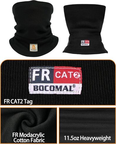 BOCOMAL FR Face Mask Beanie,Balaclava,Neck Gaiter Heavyweight Modacrylic Cotton Permanent Flame Resistant Winter Covering in Saudi Arabia