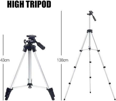 تلسكوب مع حامل ثلاثي القوائم لعلم الفلك بطول 1.38 متر، تلسكوب انكسار للكبار، هدية مرشح القمر، تلسكوب للسفر in Kuwait