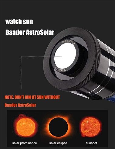 تلسكوب مع حامل ثلاثي القوائم لعلم الفلك بطول 1.38 متر، تلسكوب انكسار للكبار، هدية مرشح القمر، تلسكوب للسفر in Kuwait