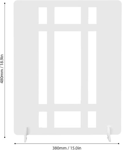 Qiilu 3 Hollow Art Light and Shadow Boards, Reusable and Compact Design, PVC Material for Tabletop Photography, Flat Lay, 48x38cm Front View (Style 6) in Saudi Arabia