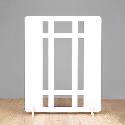 Qiilu 3 Hollow Art Light and Shadow Boards, Reusable and Compact Design, PVC Material for Tabletop Photography, Flat Lay, 48x38cm Front View (Style 6) in Saudi Arabia