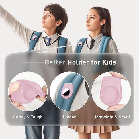 [1 حزمة] حالة أمان لعلامات الهواء ، مخفية لحامل الجوية للأطفال الذين يعانون من دبوس غير مرئي ، وحالة تعقب GPS ، مضاد ، للأطفال ، كبار السن ، حقيبة الظهر ، الأمتعة ، الملابس ، الأسود in Kuwait