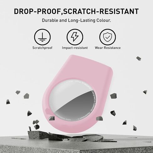 [1 Pack] Safety Case for Air Tags, Hidden for Airtag Holder for Kids with Clip Invisible Pin, GPS Tracker Case, Anti Lost, for Children, Elderly, Backpack, Luggage, Clothing, Black in Saudi Arabia