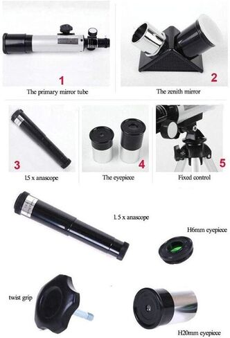 Monoculars Telescope, Entry-Level F36050M Outdoor monocular Space Astronomical Telescope with Portable Tripod Point Mirror 360/50mm Telescope (Metallic) in Saudi Arabia
