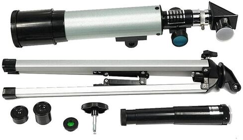 Monoculars Telescope, Entry-Level F36050M Outdoor monocular Space Astronomical Telescope with Portable Tripod Point Mirror 360/50mm Telescope (Metallic) in Saudi Arabia