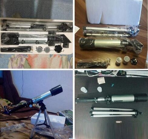 Monoculars Telescope, Entry-Level F36050M Outdoor monocular Space Astronomical Telescope with Portable Tripod Point Mirror 360/50mm Telescope (Metallic) in Saudi Arabia