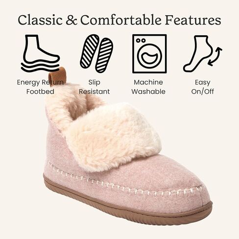 Dearfoams Women's Alpine Moritz Indoor/Outdoor Bootie Slipper in Saudi Arabia