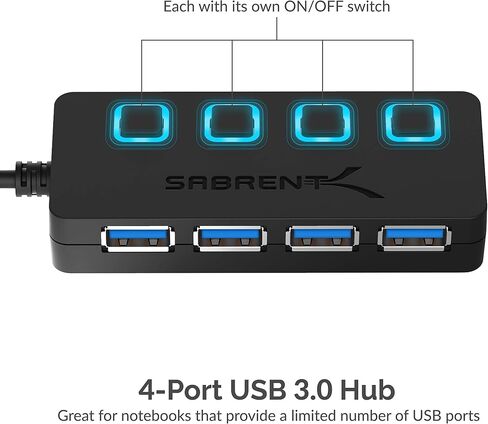 SABRENT USB Type-C 5-Port Hub with 10Gbps USB 3.2 Ports, 4K@60Hz HDMI, 100W PD Input, 80W Charging, 2X USB-A, 2X USB-C, Compact Aluminum Dock for Laptop Tablet Smartphone – HDR/HDCP (HB-TG5P) in Saudi Arabia