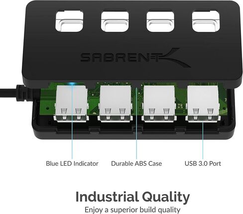 SABRENT USB Type-C 5-Port Hub with 10Gbps USB 3.2 Ports, 4K@60Hz HDMI, 100W PD Input, 80W Charging, 2X USB-A, 2X USB-C, Compact Aluminum Dock for Laptop Tablet Smartphone – HDR/HDCP (HB-TG5P) in Saudi Arabia