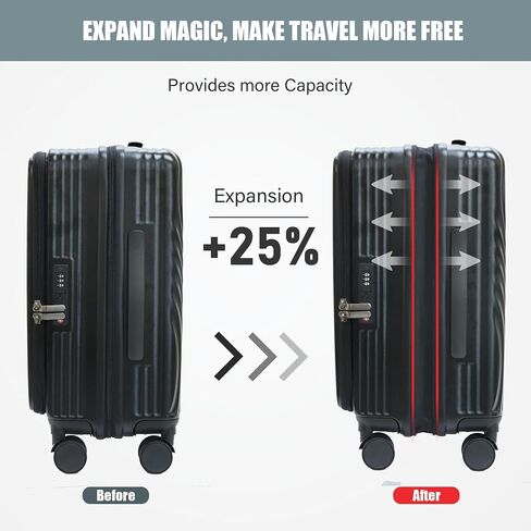 مجموعات الأمتعة 2 قطعة حقيبة كمبيوتر صلبة بفتحة علوية مع عجلة دوارة TSA Luggage (أبيض) in Saudi Arabia
