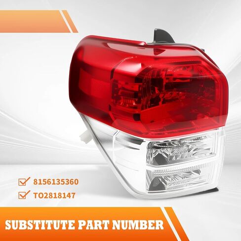 Driver Side Tail Light Compatible with 2010 2011 2012 2013 4Runner Limited SR5 Rear Lamp Taillight 8156135360 TO2818147 (Left) in Saudi Arabia