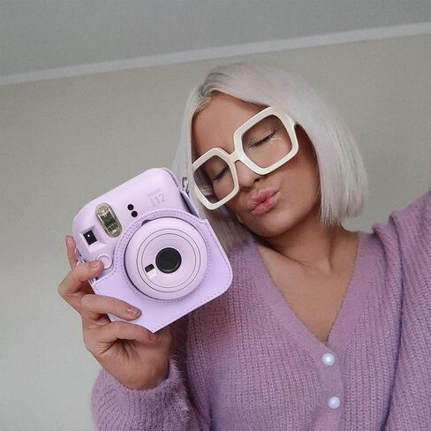 ملحق CAIYOULE Mini 12 11 لكاميرا Fuji Instax 12 و11 الفورية، يتضمن حافظة من جلد البولي يوريثان 12 11، ألبوم صغير، إطار، حقيبة صور مغناطيسية، حافظة صور، أرجواني (بدون كاميرا) in Kuwait