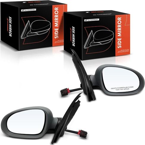 A-Premium Passenger Side Power Door Mirror - Compatible with Volkswagen GTI/Rabbit 2006 2007 2008 2009 - Heated Manual Folding Black Outside Rear View Mirror w/Turn Signal - Replace# 1K1857508CN9B9 in Saudi Arabia