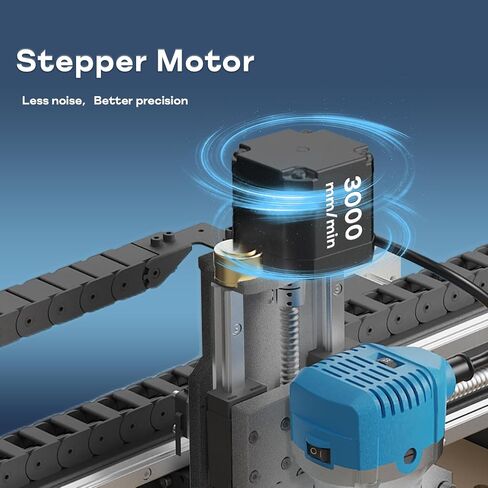 5050 CNC Machine with Linear Rails Ball Screws on 3-Axis, 710W Trim Router Spindle Engraving Milling Machine for Wood Acrylic Aluminum Cutting in Kuwait