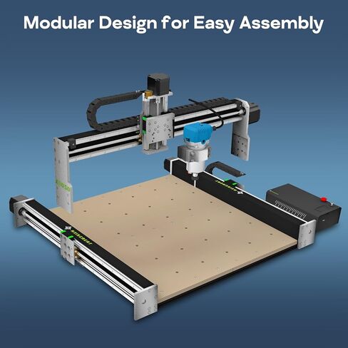 5050 CNC Machine with Linear Rails Ball Screws on 3-Axis, 710W Trim Router Spindle Engraving Milling Machine for Wood Acrylic Aluminum Cutting in Kuwait