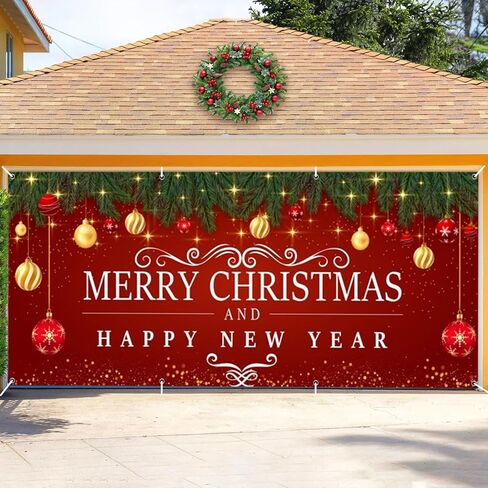 داشان 6 × 13 قدم عيد ميلاد سعيد غطاء باب المرآب عيد الميلاد سانتا كلوز باب المرآب ديكورات راية الشتاء ندفة الثلج خلفية باب المرآب الكبيرة للخارجية ساحة الفناء في الحديقة ديكور لوازم الحفلات in Kuwait
