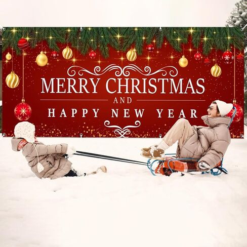 داشان 6 × 13 قدم عيد ميلاد سعيد غطاء باب المرآب عيد الميلاد سانتا كلوز باب المرآب ديكورات راية الشتاء ندفة الثلج خلفية باب المرآب الكبيرة للخارجية ساحة الفناء في الحديقة ديكور لوازم الحفلات in Kuwait