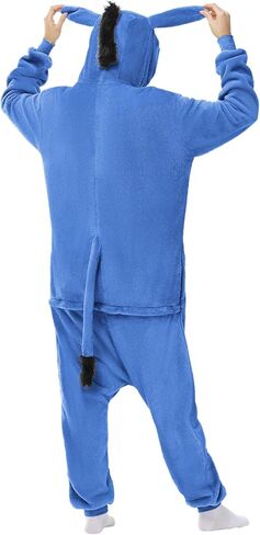 Grey Hooded Donkey Costume Adult - Unisex Animal Onesie for Halloween Cosplay Party in Saudi Arabia