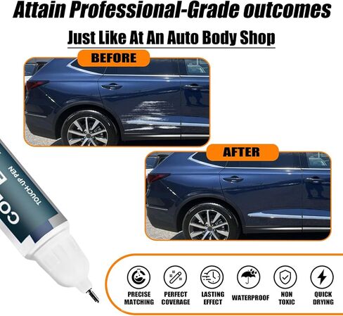 Liquid Carbon Metallic(NH-885M) Touch Up Paint Compatible with Acura, Car Paint Pen Scratch Repair Two-In-One Touch Up Paint, Premium Car Scratch Remover for Deep Scratches in Kuwait