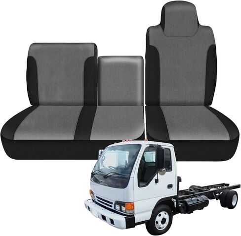 غطاء مقعد الشاحنة متوافق مع غطاء مقعد منفصل 1995-2005 Isuzu NPR Front 40/60 (أسود، 1995-2005) in Kuwait