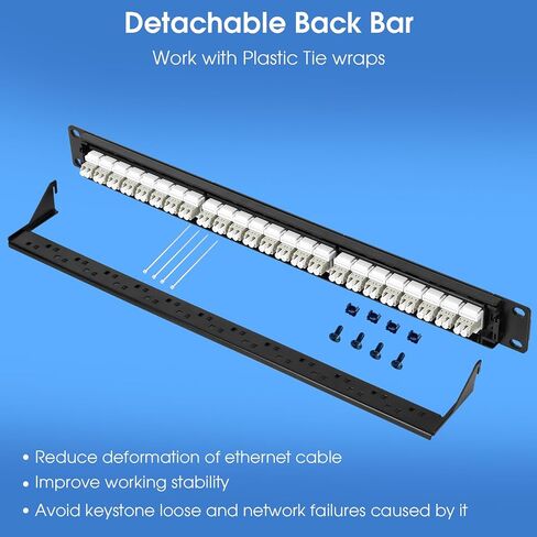 48 Port LC Fiber Patch Panel, 1U 19-inch, Loaded with 24 Duplex Singlemode LC UPC Fiber Optical Adapters in Saudi Arabia