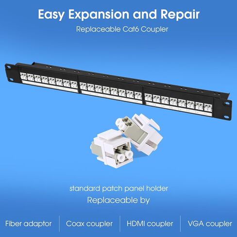 48 Port LC Fiber Patch Panel, 1U 19-inch, Loaded with 24 Duplex Singlemode LC UPC Fiber Optical Adapters in Saudi Arabia