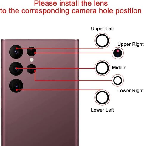 2 عبوة استبدال عدسة الكاميرا الخلفية للزجاج لجهاز Galaxy S21 Ultra Camera Glass Lens بديل مع أدوات الإصلاح in Kuwait