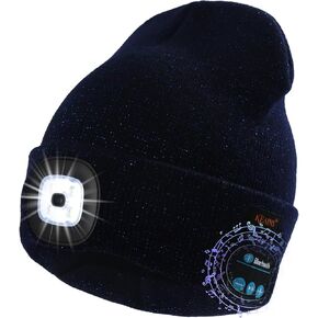 Keains Unisex Bluetooth Led Beanie with Light and Wireless Headphones, Unique Christmas Tech Gifts for Men Women Dad in Saudi Arabia