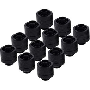 Alphacool Eiszapfen G1/4 "إلى 10 مم معرف ، ضغط OD 16 مم مناسبة للأنابيب الناعمة ، الكروم ، 12 عبوة in Kuwait