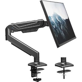 BONTEC Dual Monitor Stand for 15-34 Inch Screens, Gas Spring Adjustable Monitor Arm, Full Motion VESA 75x75/100x100mm Desk Mount with Tilt, Swivel, Rotation, Ergonomic Design for Home Office or Gaming in Kuwait