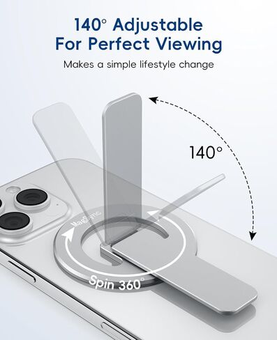 حامل الهاتف المغناطيسي لـ Mag-Safe ، 3 في 1 حامل قبضة الهاتف مع Kickstand ، رقيقة ، زاوية قابلة للتعديل و Pocket Portable-Blue in Kuwait