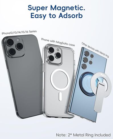 حامل الهاتف المغناطيسي لـ Mag-Safe ، 3 في 1 حامل قبضة الهاتف مع Kickstand ، رقيقة ، زاوية قابلة للتعديل و Pocket Portable-Blue in Kuwait