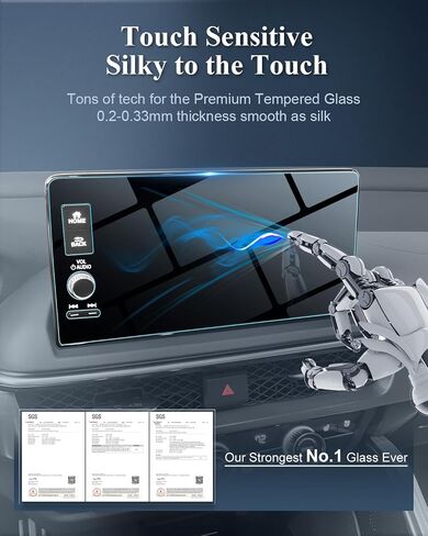 Bibibo لـ 2024 2025 2026 Acura MDX Screen Protector 2022-2025 2026 Acura MDX (MDX/MDX Type S/Technology/A-Spec/Advance) 12.3 "الزجاج المقسى [مضاد للتهج in Saudi Arabia