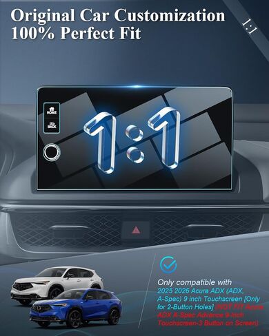 BIBIBO for 2024 2025 2026 Acura MDX Screen Protector 2022-2025 2026 Acura MDX (MDX/MDX Type S/Technology/A-Spec/Advance)12.3" Tempered Glass [Anti Glare& Scratch Ultra-Clear] 2022-2026 Acura MDX Accessories in Saudi Arabia