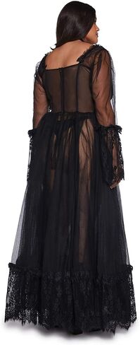 Dolls Kill Dance with Death Maxi Dress by Widow - Sheer Mesh Dress Perfect for Whimsy Goth Fashion in Saudi Arabia