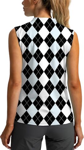 SANTINY Women's Sleeveless Golf Shirt Zip Up Tennis Lightweight Quick Dry Tank Tops Polo Shirts for Women in Saudi Arabia