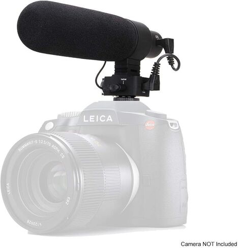 ميكروفون قلبي فائق متطور لكاميرا Canon VIXIA HF R600 (ستيريو/بندقية) مع واقي رياح القط الميت (يتضمن دعامة تثبيت) in Saudi Arabia