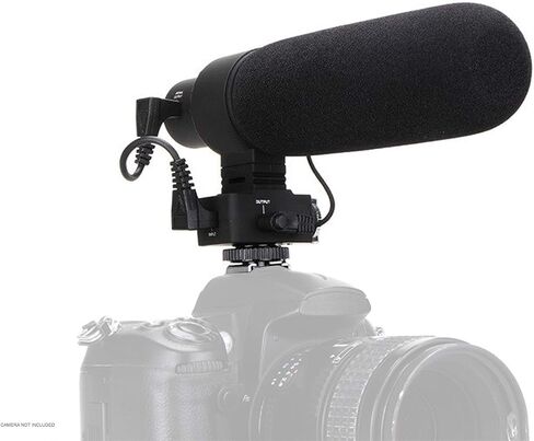 ميكروفون قلبي فائق متطور لكاميرا Canon EOS M5 (ستيريو/بندقية) مع واقي رياح Dead Cat in Saudi Arabia